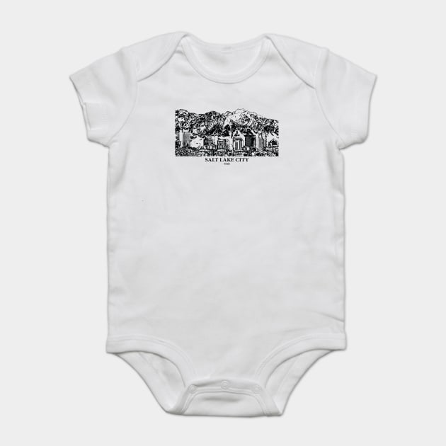 Salt Lake City - Utah Baby Bodysuit by Lakeric